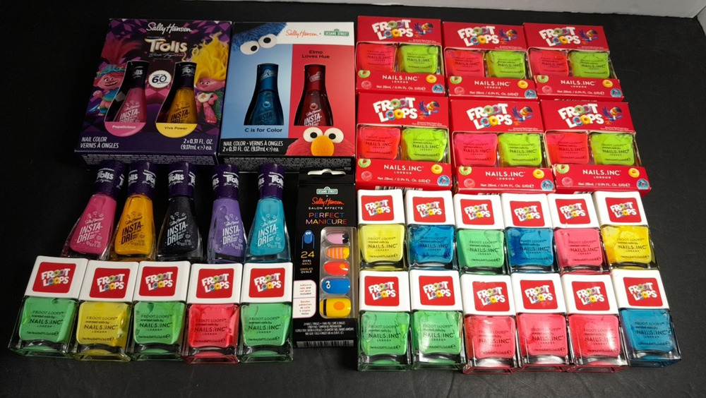 38 Nail Polish Lot Froot Loops Sesame Street Trolls Nails Inc Sally Hansen